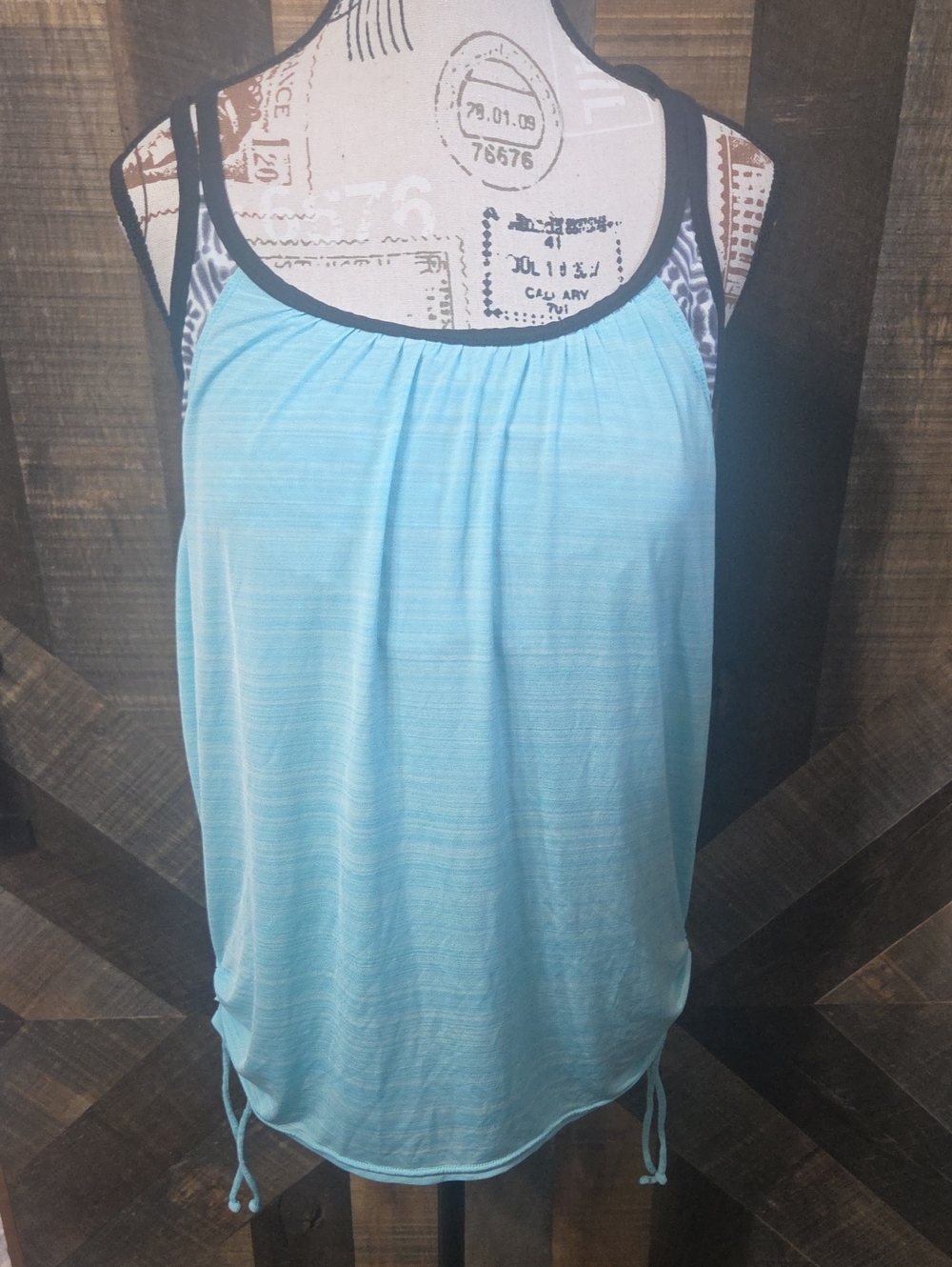 Women's Tank Swin Top with Black Trim